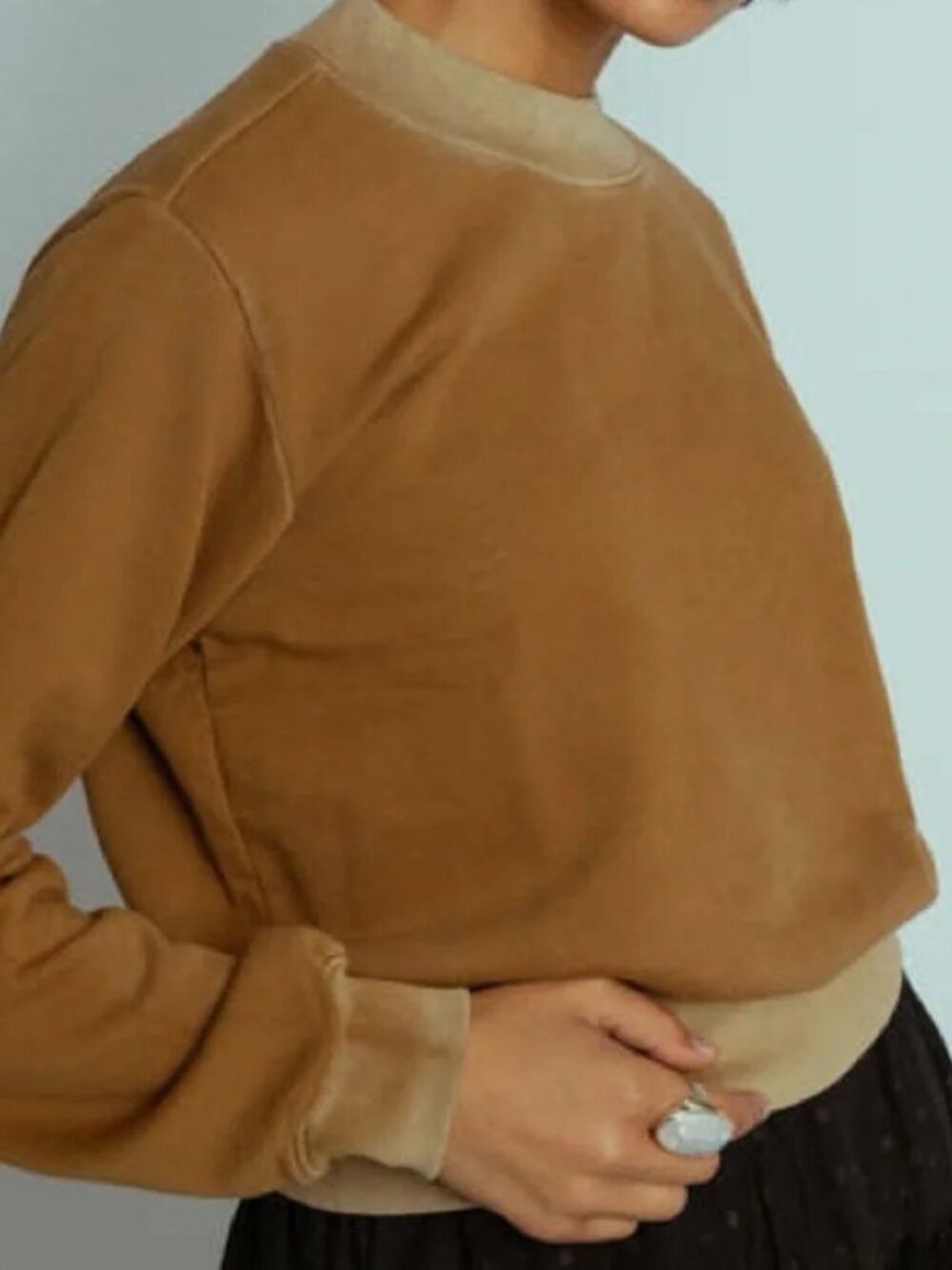Cotton Citizen Milan French Terry Crewneck Sweatshirt - Vintage Burnt Honey (S)
